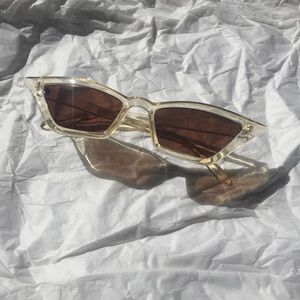 sleek transparent sunglasses